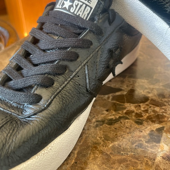 Converse All Star Breakpoint OX Sneakers Leather Black White sizeW8.5/M7 157802C - Picture 4 of 10